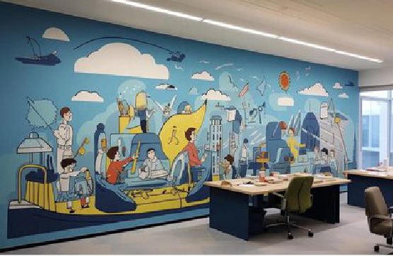 永川办公室墙绘的特点。