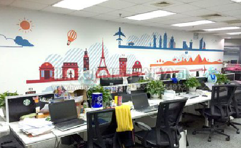 永川教你设计办公室墙绘的方法。