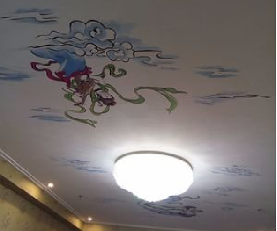永川如何快速绘制天花板上的手绘墙？