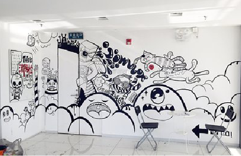 永川手绘墙并非传统涂鸦。